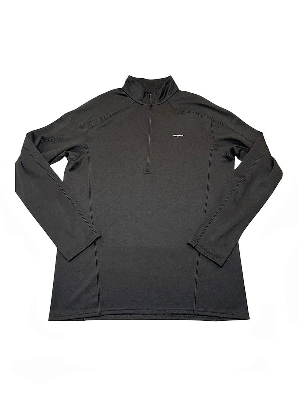 Patagonia Capilene Midweight Zip-Neck Black Performance Top Men’s size Large